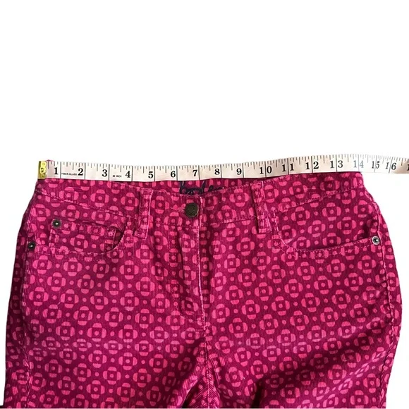 Boden Skinny Corduroy Floral Pink Pants Jeans 4P - Picture 4 of 12